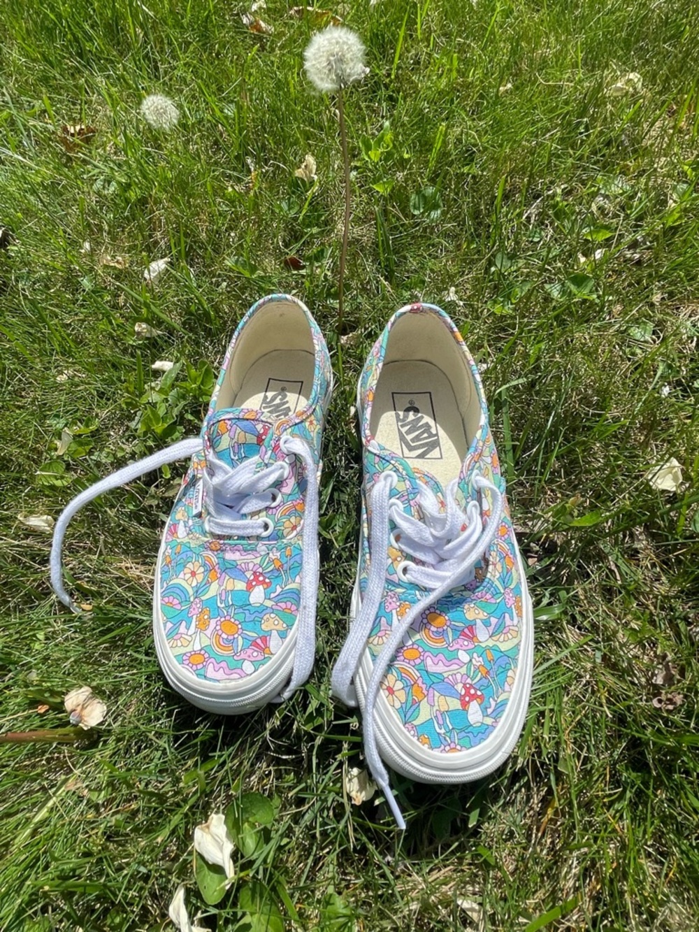 Vans Mushrooms Flower Print W-6.5 M-5 Pre-owed Unisex Sneakers - Picture 6 of 6